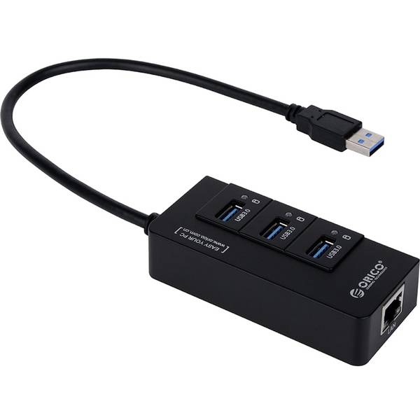 Hub USB Orico HR01-U3, USB 3.0,  Negru