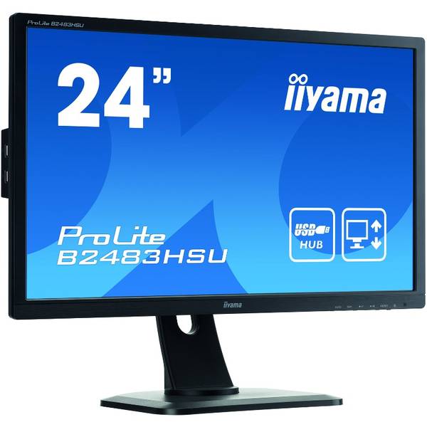Monitor LED IIyama B2483HSU-B1DP, 24", FHD, 2ms, Negru