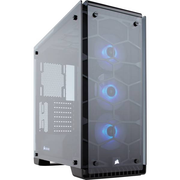 Carcasa Corsair Crystal 570X RGB, MiddleTower, Fara sursa, Negru