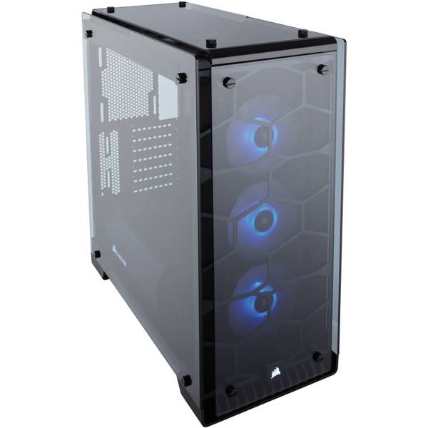 Carcasa Corsair Crystal 570X RGB, MiddleTower, Fara sursa, Negru