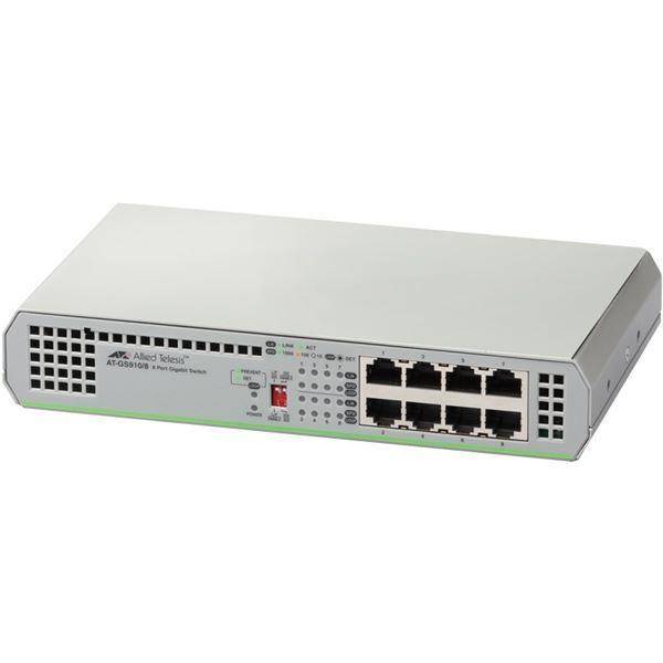 Switch ALLIED TELESIS AT-GS910/8-50, 8 x LAN Gigabit, Unmanaged