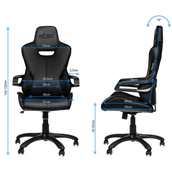 Scaun Gaming Nitro Concepts E200 Race, Black