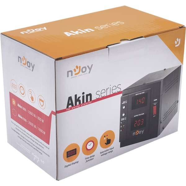 Stabilizator de tensiune nJoy Akin 1000, 1000VA, 800W