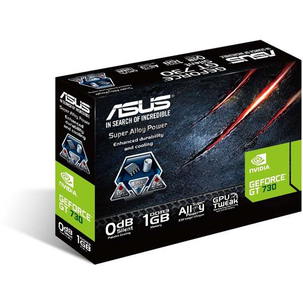 Placa video Asus GeForce GT 730 Silent, 1GB DDR3, 64 biti, Low Profile