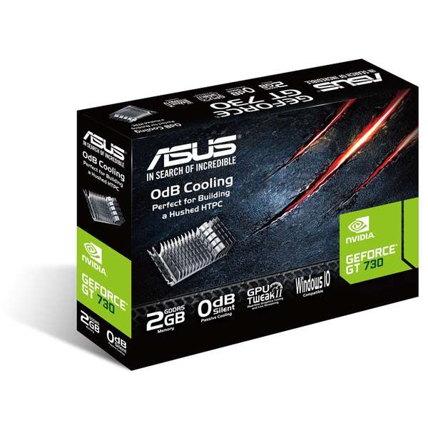 Placa video Asus GeForce GT 730 Silent, 2GB GDDR5, 64 biti, Low Profile