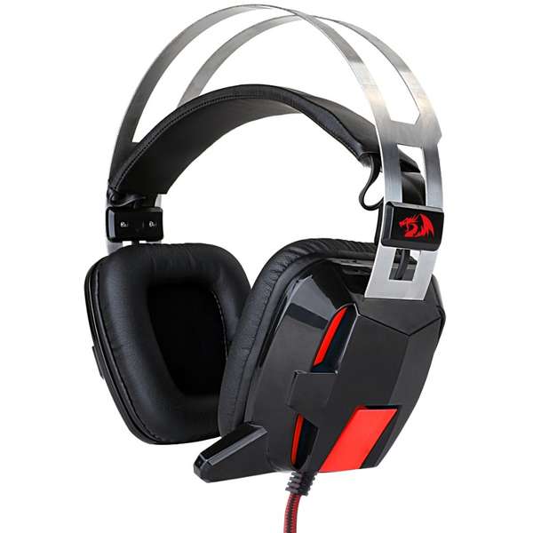 Casti Gaming Redragon Lagopasmutus, Cu microfon, Over-Head, Negru