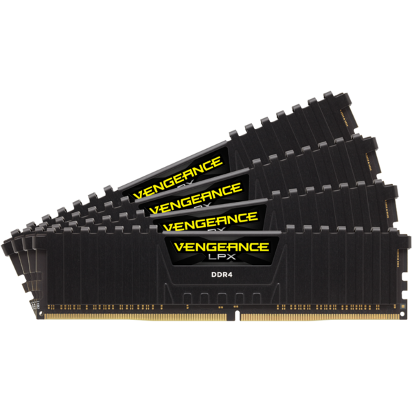 Memorie Corsair Vengeance LPX Black 32GB DDR4 3200MHz CL16 Kit Quad Channel