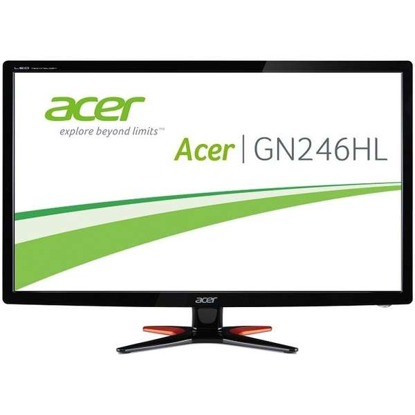 Monitor LED Acer GN246HLB, 24", Full HD, 1ms, Negru
