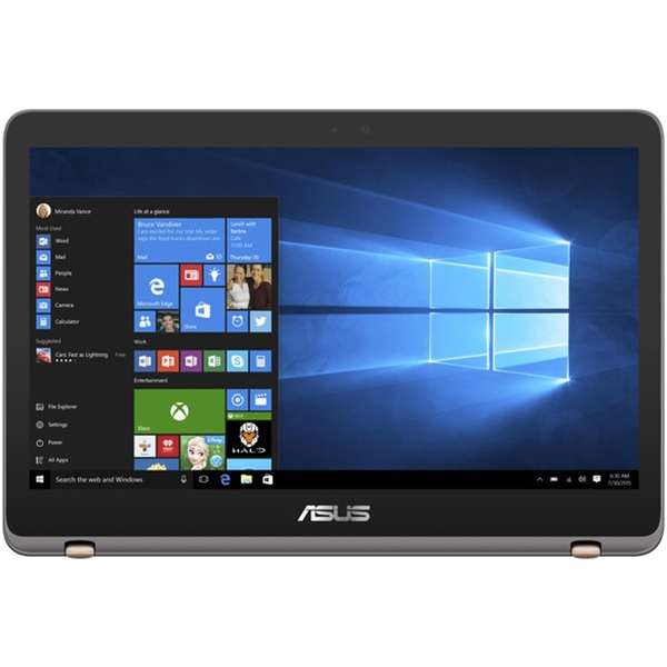 Laptop Asus ZenBook Flip UX360UAK-DQ211R, 13.3'' QHD+ Touch, Core i7-7500U 2.7GHz, 16GB DDR3, 512GB SSD, Intel HD 620, Win 10 Pro 64bit, Gri