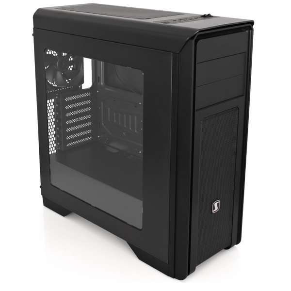 Carcasa Silentium PC Gladius M35W Pure Black, MiddleTower, Fara sursa, Negru