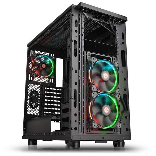 Carcasa Thermaltake Core X31 Riing RGB Edition, MiddleTower, Fara sursa, Negru