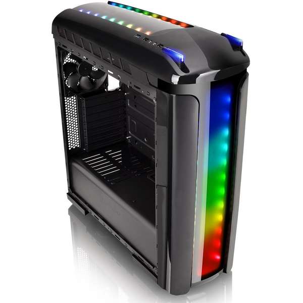 Carcasa Thermaltake Versa C22 RGB, MiddleTower, Fara sursa, Negru