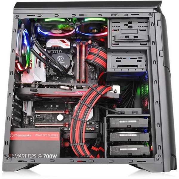 Carcasa Thermaltake Versa N26, MiddleTower, Fara sursa, Negru