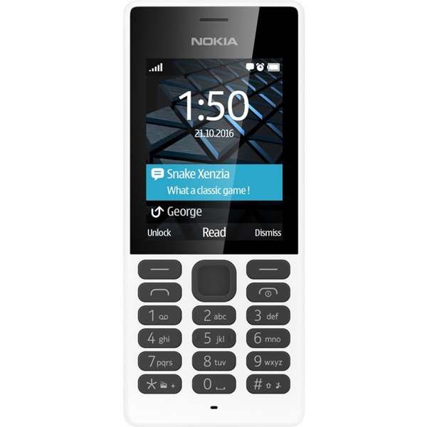 Telefon mobil Nokia 150, Single SIM, 2.4'' TFT, 0.3MP, 2G, Bluetooth, Alb
