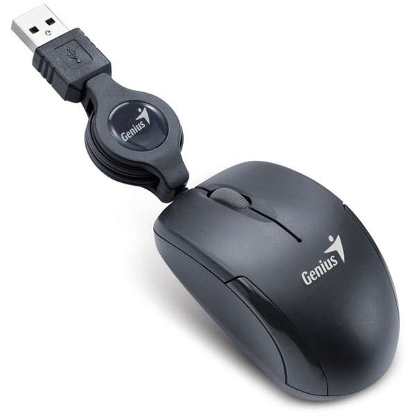 Mouse Genius Micro Traveler V2, USB, Optic, 1000dpi, Negru