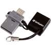 Memorie USB Verbatim Dual Drive, 16GB, USB 2.0/MicroUSB 2.0 OTG, Negru