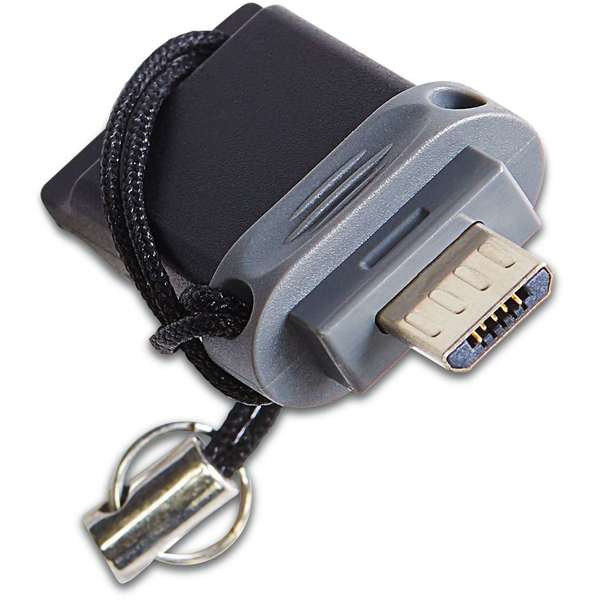 Memorie USB Verbatim Dual Drive, 16GB, USB 2.0/MicroUSB 2.0 OTG, Negru