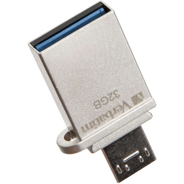 Memorie USB Verbatim Store 'n' Go, 32GB, USB 3.0/MicroUSB OTG, Argintiu