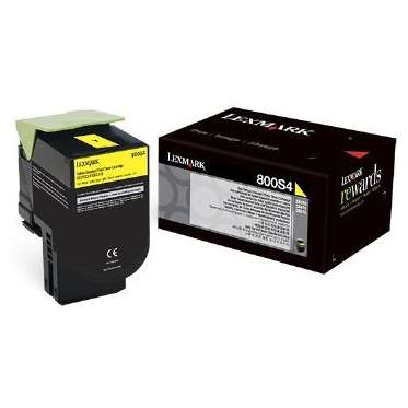 Lexmark Cartus Toner Laser Yellow, 80C0S40