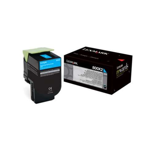 Lexmark Cartus Toner Laser Cyan, 80C0X20