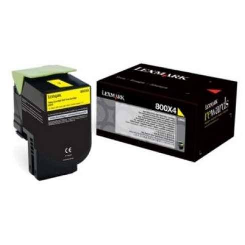 Lexmark Cartus Toner Laser Yellow, 80C0X40