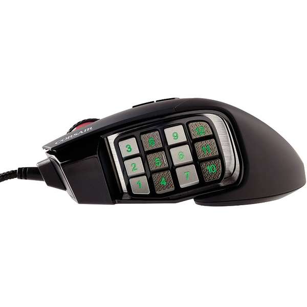 Mouse Corsair Scimitar PRO RGB, USB, Optic, 16000dpi, Negru