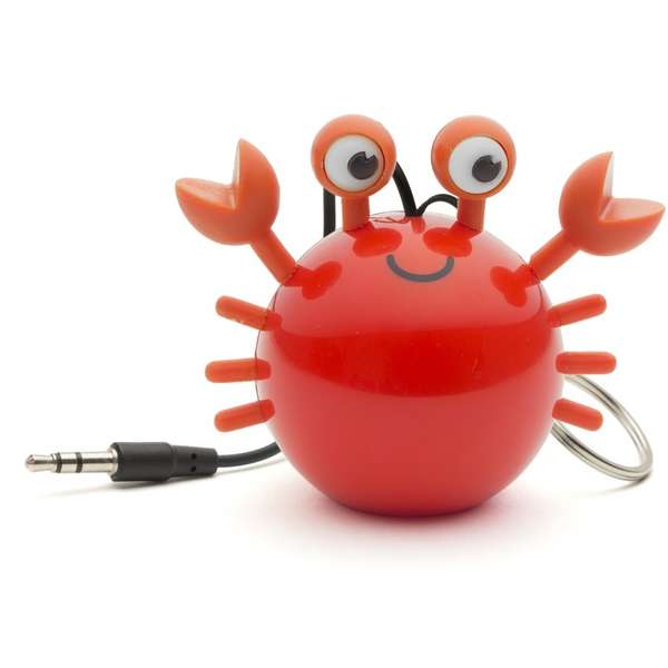 Boxa portabila Kitsound Mini Buddy Crab, Portabila, Jack 3.5 mm, Rosu