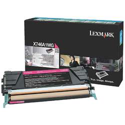 Lexmark Cartus Toner Laser Magenta, X746A1MG
