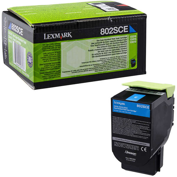 Lexmark Cartus Toner Laser Cyan, 80C2SCE