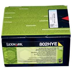 Lexmark Cartus Toner Laser Yellow,  80C2HYE