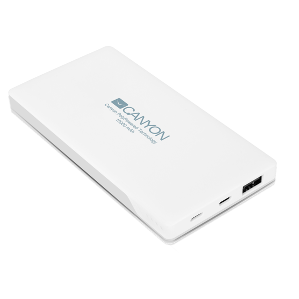 Baterie externa Canyon CNS-TPBP10W, 10000 mAh, Alb