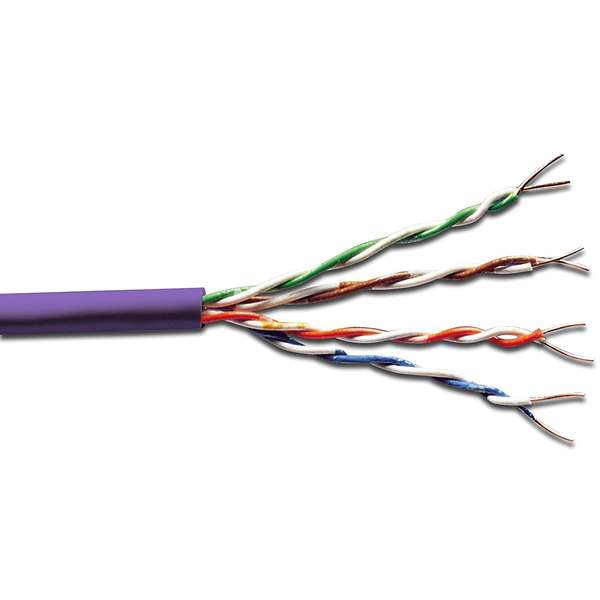 Cablu retea Digitus UTP, Cat.6, Rola 305m, 100% Cupru, Violet