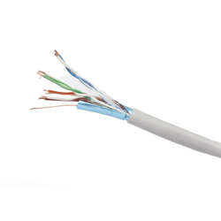 Cablu retea Gembird FTP, Cat.5e, CCA, 100m, Litat, Gri