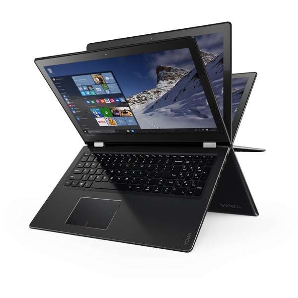 Laptop Lenovo Yoga 510-15, 15.6'' FHD Touch, Core i7-7500U 2.7GHz, 8GB DDR4, 256GB SSD, Radeon R7 M260 2GB, Win 10 Home 64bit, Negru