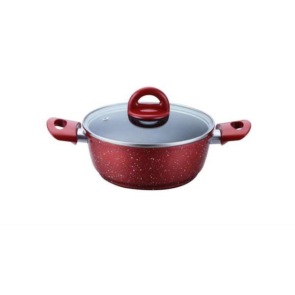 Vanora Cratita aluminiu 2.5 litri, Capac Sticla, PIETRA ROSA