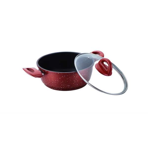 Vanora Cratita aluminiu 2.5 litri, Capac Sticla, PIETRA ROSA