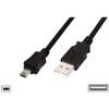 Assmann Cablu date si incarcare de la USB 2.0 la miniUSB, 1m, Negru