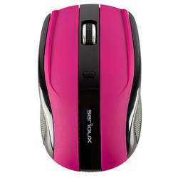 Mouse Serioux Rainbow 400, Wireless, USB, Optic, 1600dpi, Negru/Mov