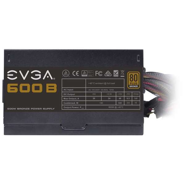 Sursa EVGA 600B, 600W, Certificare 80+ Bronze