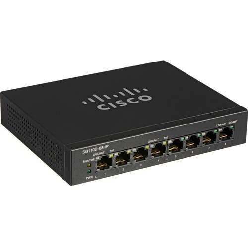 Switch Cisco SG110D-08HP, 8 x LAN Gigabit, PoE