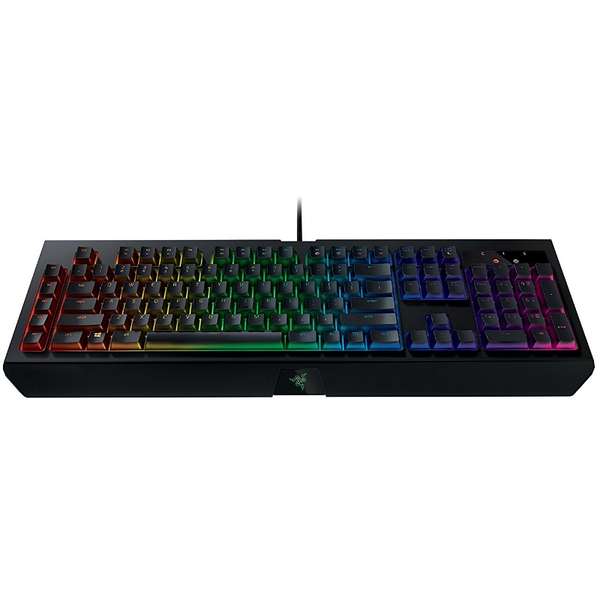 Tastatura RAZER BlackWidow Chroma V2, Cu fir, USB, Razer Green, Mecanica, Negru
