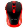 Mouse Serioux Pastel 600, Wireless, USB, Optic, 1600dpi, Negru/Rosu