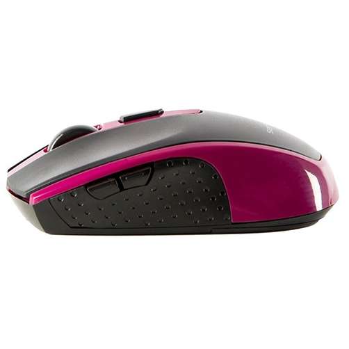 Mouse Serioux Pastel 600, Wireless, USB, Optic, 1600dpi, Negru/Mov