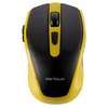 Mouse Serioux Pastel 600, Wireless, USB, Optic, 1600dpi, Negru/Galben