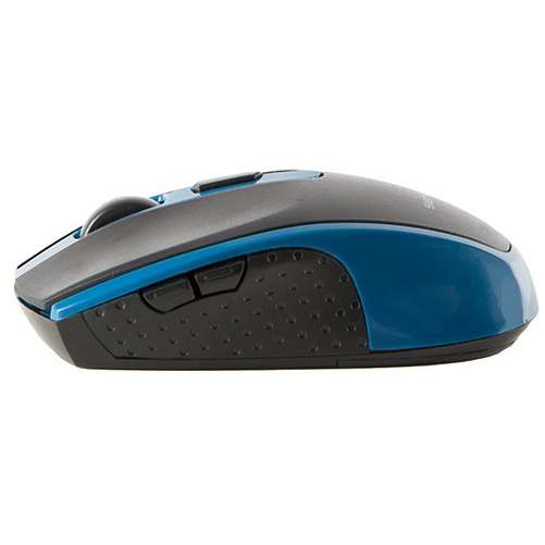 Mouse Serioux Pastel 600, Wireless, USB, Optic, 1600dpi, Negru/Albastru