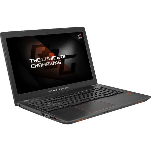 Laptop Asus ROG GL553VE-FY056T, 15.6'' FHD, Core i7-7700HQ 2.8GHz, 8GB DDR4, 1TB HDD, GeForce GTX 1050 Ti 4GB, Win 10 Home 64bit, Negru