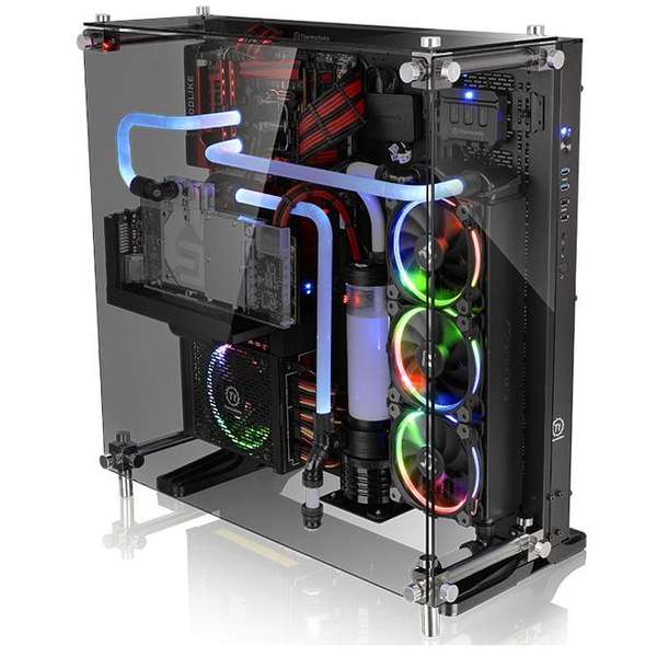 Carcasa Thermaltake Core P5 Tempered Glass Edition, MiddleTower, Fara sursa, Negru