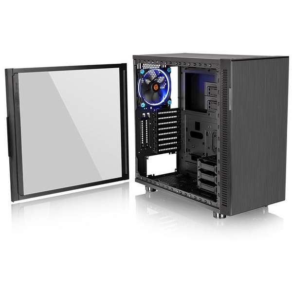 Carcasa Thermaltake Suppressor F31 Tempered Glass Edition, MiddleTower, Fara sursa, Negru