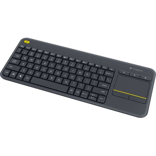 Tastatura Logitech Touch K400 Plus, Wireless, USB, Layout US, Negru