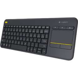 Tastatura Logitech Touch K400 Plus, Wireless, USB, Layout US, Negru